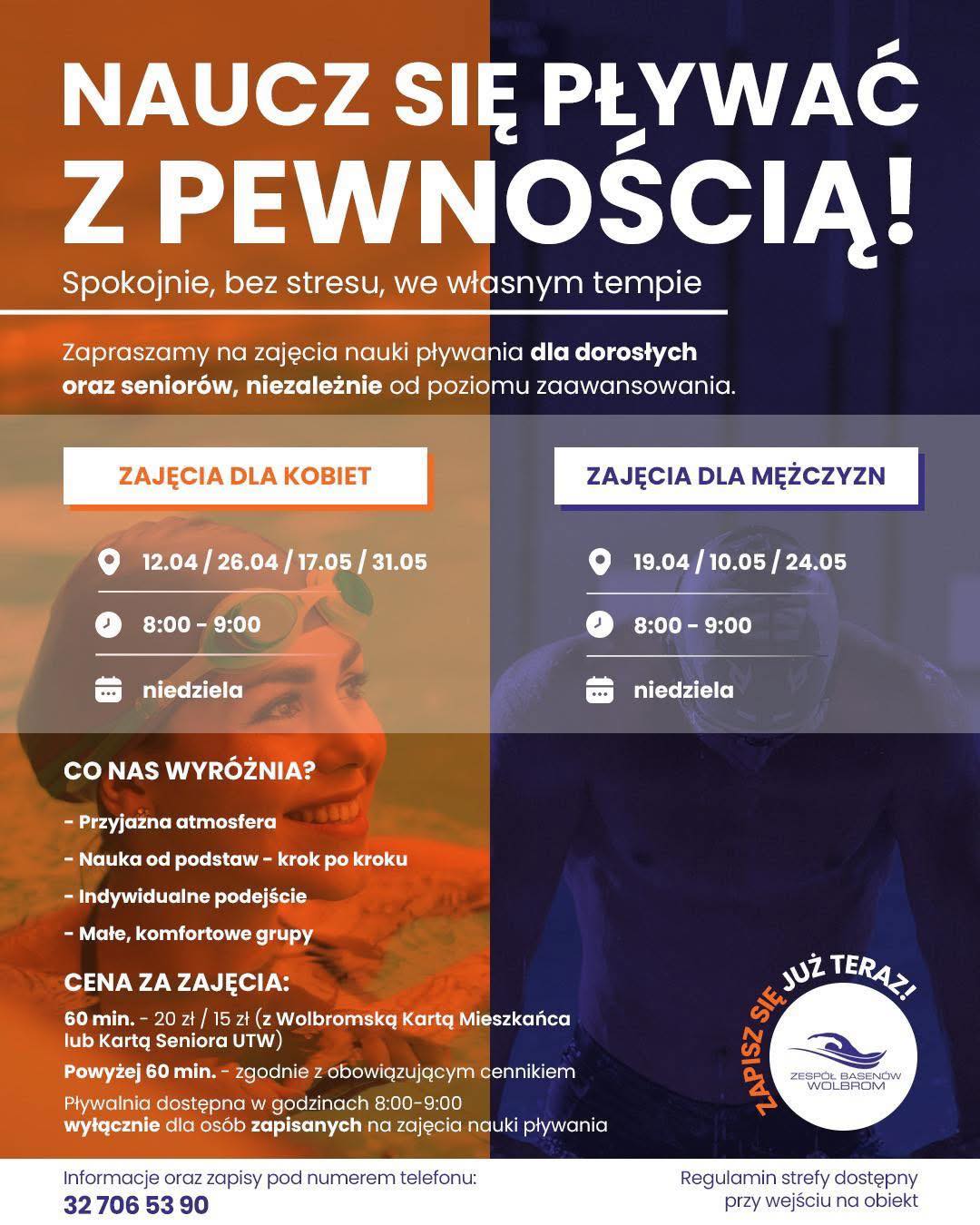 Ruszyły zapisy na kolejne zajęcia nauki pływania dla dorosłych