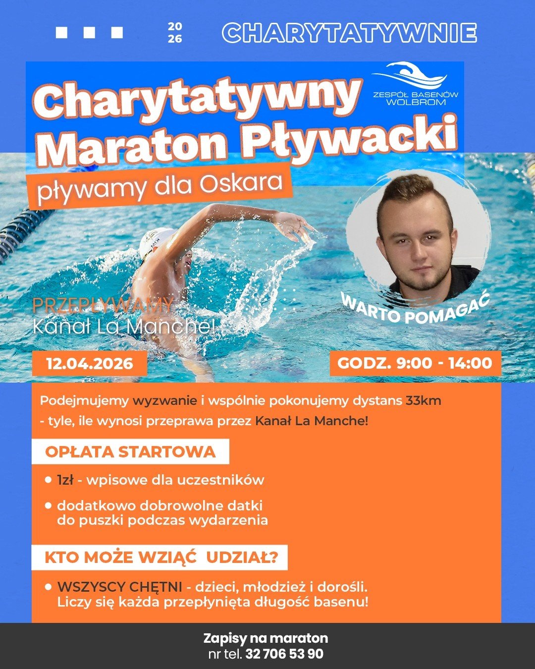 Charatywny Maraton Pływacki dla Oskara